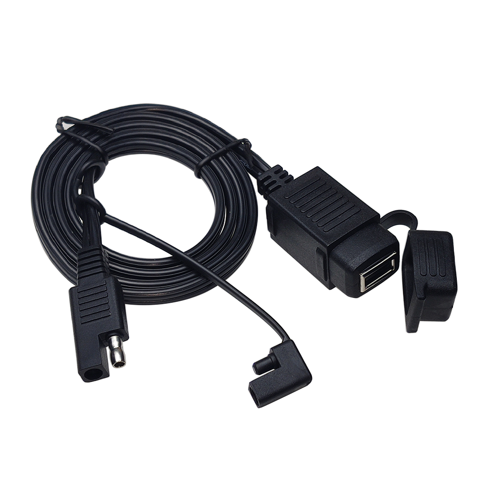 Motorcycle USB Phone Charger SAE to USB Adapter Cable