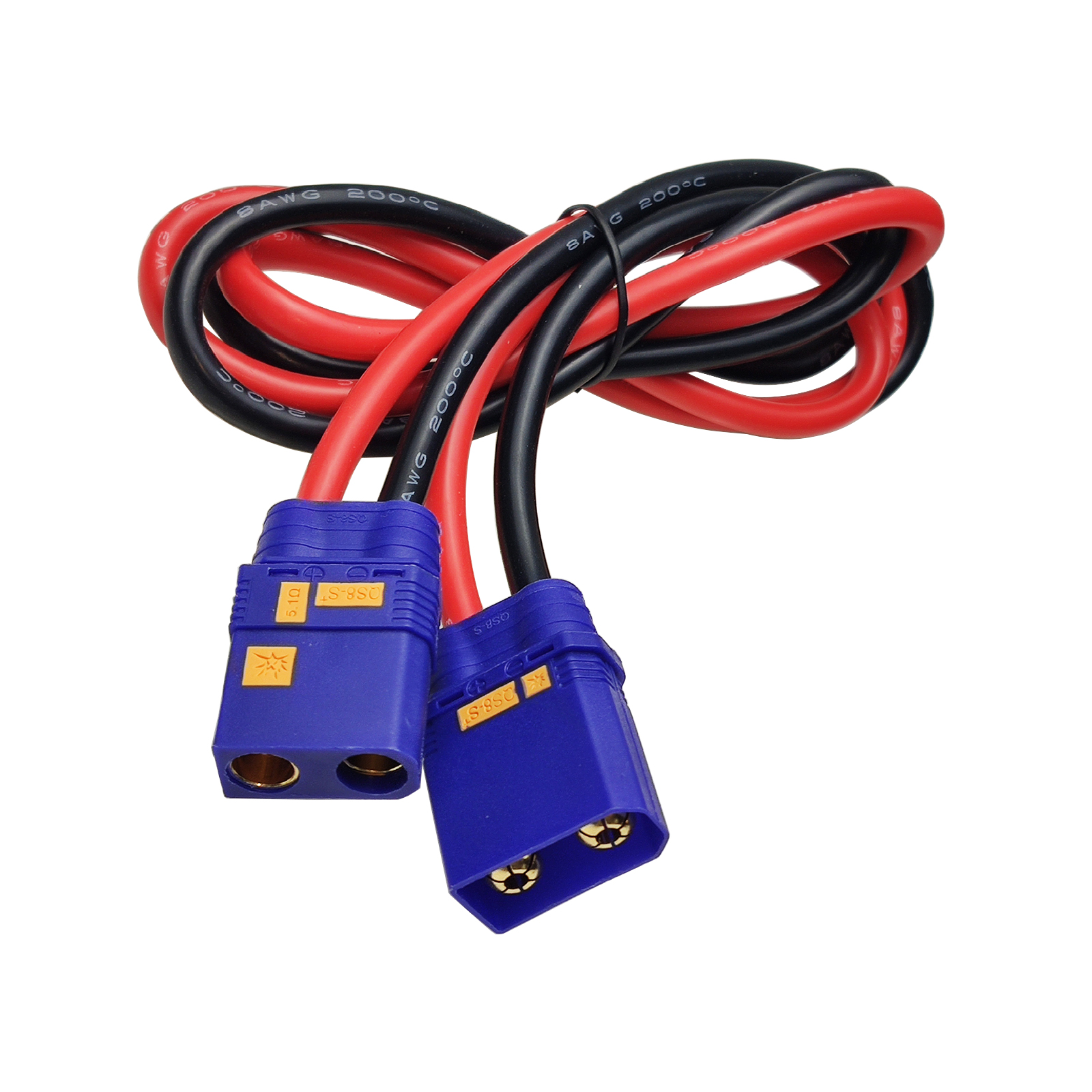 8AWG QS8-S+ Blue Anti-Spark Connector Cable QS8 Battery Charger Adapter Extension Cord