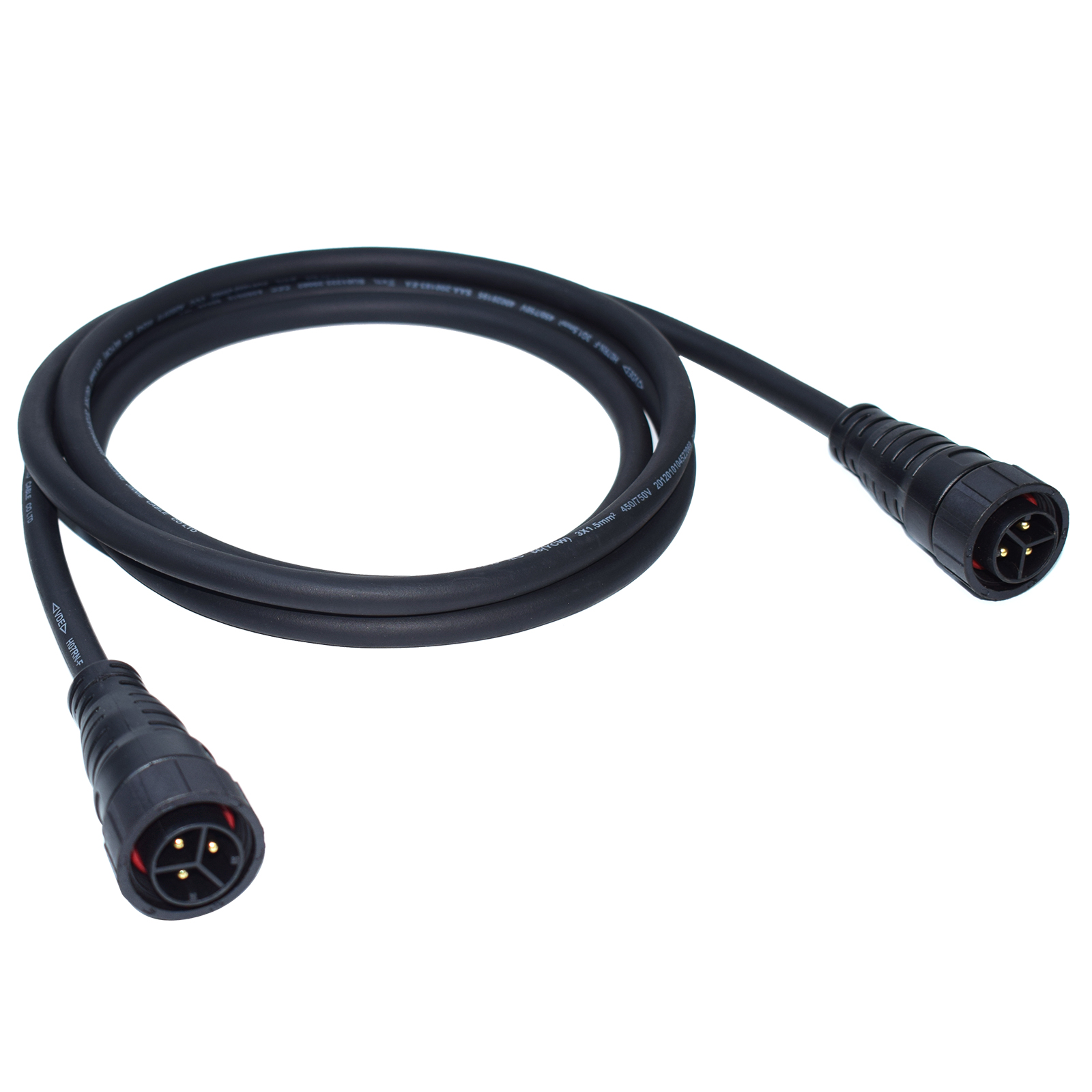 M25 AC Power Cable for WVC GTB Waterproof Solar Grid Tie Micro Inverter 3pin M25 Male Extension Cable Rubber Wire 2M