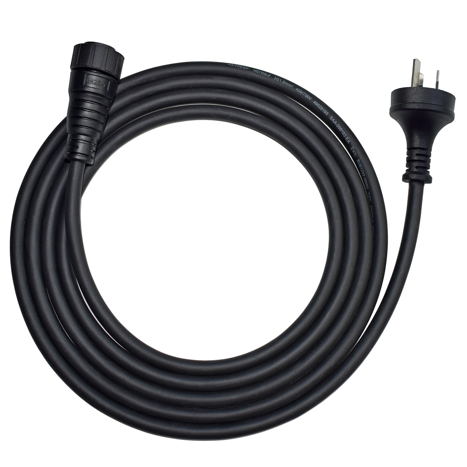 AU Standard Plug AC Connection Solar Cable Micro Inverter Cable with 3pin M25 Male Connector